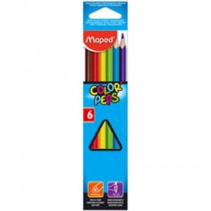 Карандаши цветные трехгранные "COLORPEPS" MAPED, 6 цветов