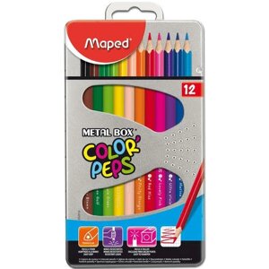 Карандаши цветные трехгранные "COLORPEPS" MAPED, в коробке, 12 цветов
