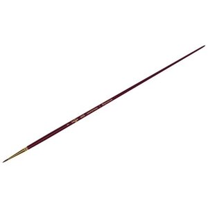 Кисть художественная Вернисаж, синтетика бордовая, круглая, длинная ручка №2, Гамма
