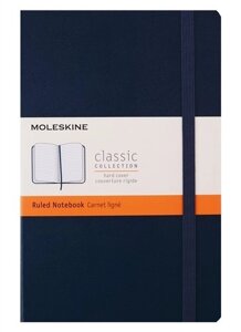 Книга для записей Moleskin Classic Medium, твёрдая обложка, синий, 120 листов, А6+