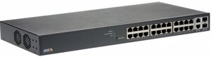 Коммутатор Axis T8524 POE+ NETWORK SWITCH 01192-002 управляемый гигабитный коммутатор PoE+2 SFP/RJ45 uplink порта и 24 PoE+ портов с общей мощностью