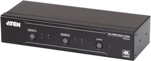 Коммутатор матричный Aten VM0202H-AT-G HDMI, 2> 2 монитора, без шнуров, передача сигнала до 15 м. макс. разр. до 4096x2160/3840 x 2160 60Hz (4:2:0)/30H