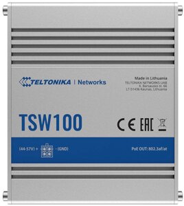 Коммутатор промышленный неуправляемый Teltonika Networks TSW100 5x10/100/1000 Mbps, IEEE 802.3, IEEE 802.3u, 802.3az, supports auto MDI/MDIX