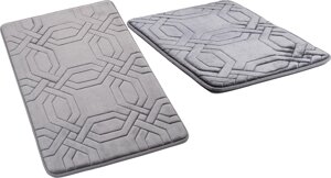 Комплект ковриков для ванной комнаты РМС 50х80 серый