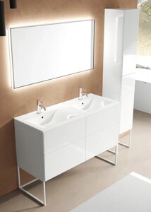 Комплект мебели SanVit Лира 120 двойная белый глянец