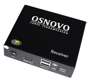 Комплект OSNOVO TLN-HiKM2+RLN-HiKM2 для передачи HDMI, 2хUSB (клавиатура+мышь) и ИК управления по сети Ethernet, до 190м, видеосжатие H. 264(AVC), до 19