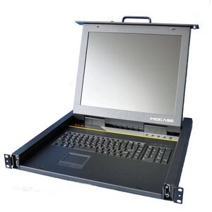 Консоль KVM Procase E1701 однорельсовая, 1 порт, LCD 17, single rail console, LCD D-Sub, USB, разрешение 1280*1024