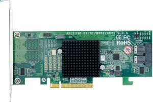 Контроллер areca ARC-1330-8i pcie 3.0 x8 LP, SAS/SATA 12G, HBA, 8port (2*int SFF8643), RTL