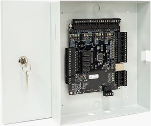 Контроллер Sigur E510 сетевой до 4 точек досупа (двери, турникеты, ворота или шлагбаумы). 4 считывателя Wiegand или TM. Память 360к ключей, 1.6млн соб