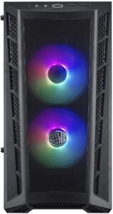 Корпус mATX Cooler Master MasterBox MB311L ARGB MCB-B311L-KGNN-S02 черный, без БП, боковая панель из закаленного стекла, 2*USB 3.2, audio