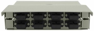 Кросс оптический настенный коробочный TELCORD КН-8 Мини 8-LC/MM-d-16-LC/UPC-MM62,5-GY 163х123х30 мм, 8 адаптеров LC/MM, 16 пигтейлов LC/UPC MM (ОМ1 62