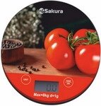 Кухонные весы Sakura SA-6076TP, 8 кг, помидоры и перец