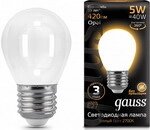 Лампа GAUSS LED filament шар OPAL E27 5W 420lm 2700K 105202105 упаковка 10шт