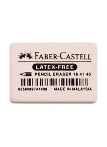 Ластик "latex-free", прямоугольный, синтетический каучук, 37*25*7мм, Faber-Castell