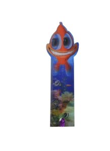 Линейка закладка 3D Веселая рыбка (10см) (004) (Мир Открытий)