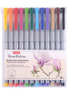 Маркеры акварельные 12цв Terra Colora, Hatber