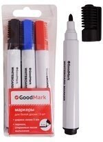 Маркеры для досок GoodMark, 5 мм, 3 цвета