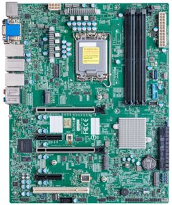 Материнская плата ATX supermicro MBD-X13SAE-F-B (LGA1700, W680, 4*DDR5 (4400), 8*SATA 6G RAID, 3*M. 2, 5*PCIE, 2.5glan, glan, VGA, DP, DVI-D, HDMI, USB