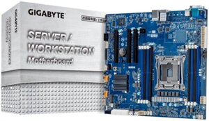 Материнская плата E-ATX gigabyte MF51-ES2 (LGA2066, C422, 8*DDR4 (2666), 8*SATA 6G RAID, M. 2, 2*U. 2, 3*PCIE, 2*glan, mlan, VGA, COM, 2*USB 3.0, 2*USB