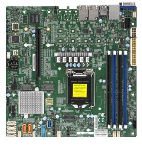 Материнская плата matx supermicro MBD-X11SCM-F-B (LGA1151v2, C246, 4*DDR4(2666), 6*SATA 6G RAID, 2*M. 2, PCIE, 2*glan, VGA, COM, 5*USB 3.1, 4*USB 2.0)