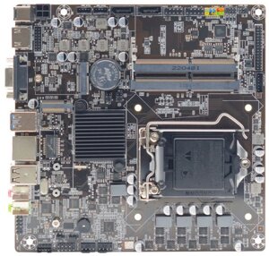 Материнская плата mini-ITX afox AFH510-MI (LGA1200, H510, 2*DDR4 (3200), 2*SATA 6G, M. 2, glan, hdmi, VGA, 2*USB 3.0, 2*USB 2.0)