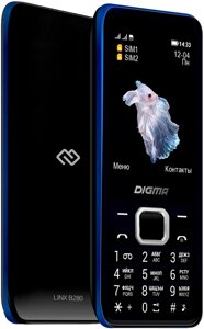 Мобильный телефон Digma LINX B280 LT2072PM black 32Mb 2Sim 2.8" 240x320 0.08Mpix GSM900/1800 FM microSD черный 1497201
