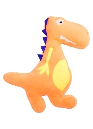 Мягкая игрушка Динозаврик, оранжевый 35 см (текстиль)