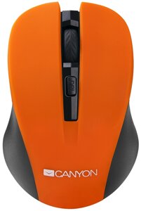 Мышь Wireless Canyon MW-1 CNE-CMSW1O оранжевый, DPI 800/1000/1200 DPI, 3 кнопки и колесо прокрутки, прорезиненное покрытие