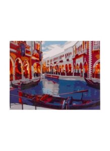 Набор для раскрашивания по номерам ТМ Рыжий Кот Холст с красками 22х30см Венеция в сумерках (Арт. HS238)