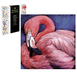 Набор для творчества. Алмазная мозаика на подрамнике "Розовый фламинго", 30 х 30 см