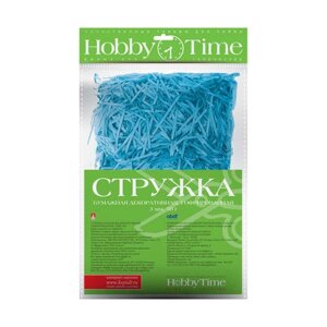 Набор для творчества, HOBBY TIME, Гофрированная, декоративная бумажная стружка 3мм, 50гр., голубой 2-512/07