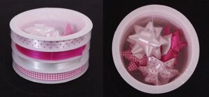 Набор для упаковки "Розовый микс" 4 ленты (3м), 4 банта