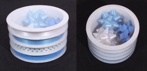 Набор для упаковки "Синий микс" 4 ленты (3м), 4 банта