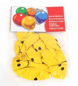 Набор надувных шаров «Смайлы жёлтые», 10 штук