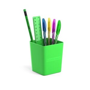 Набор настольный Base (4ручки, карандаш, линейка), Neon Solid, зеленый