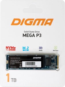 Накопитель SSD M. 2 2280 digma DGSM3001TP33T PCI-E 3.0 x4 1tb mega P3