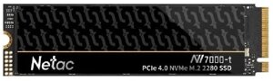 Накопитель SSD M. 2 2280 netac NT01NV7000t-2T0-E4x NV7000-t 2TB pcie 4 x4 nvme 3D NAND, 7300/6700MB/s, TBW 1280TB, slim heatspreader