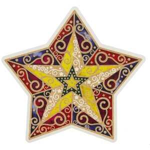Новогоднее оконное украшение «Звезда», 29.5 х 28 см