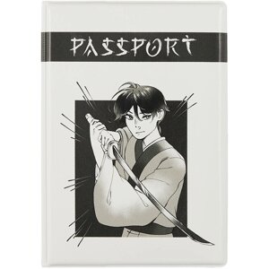 Обложка для паспорта Аниме Парень с мечом (Сёнэн) (ПВХ бокс)