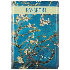Обложка для паспорта Винсент Ван Гог Цветущие ветки миндаля (ПВХ бокс) (12-999-27-548)