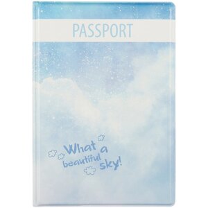 Обложка для паспорта What a beautiful sky (ПВХ бокс) (ОП2021-284)