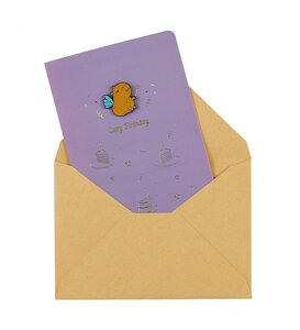 Открытка со значком Капибара Фея (15х11) (конверт) (картон, металл)