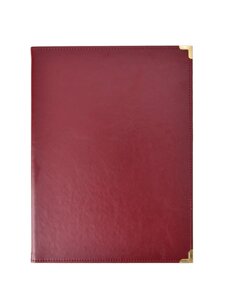 Папка адресная "Без названия" из экокожи и бархата бордового цвета