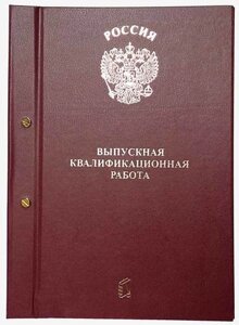 Папка Выпускная квалификационная работа бордо, с 2-мя отверстиями