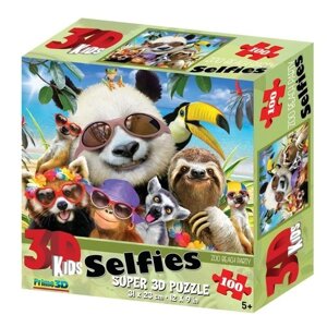 Пазл 3D Prime 3D 100 элементов Селфи на пляже (Zoo Beach Party Selfie)
