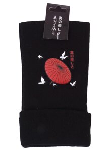 Перчатки без пальцев Аниме Японский зонтик и бабочки (текстиль) (15х8,5)