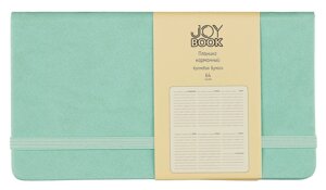 Планинг недат. 64л "Joy Book" ментоловый, карманный, иск. кожа 7Б, скругл. углы, тонир. блок, резинка, офсет, ляссе