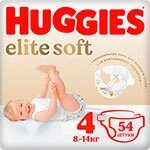 Подгузники Huggies Elite Soft 4 8-14 кг 54 шт.