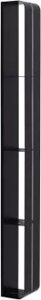 Полка Магнум 150х1300х112 вертикальная цв. черный матовый (302227)