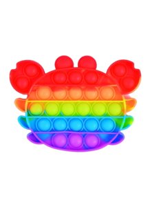 Поп ит. Игрушка-антистресс с пузырьками Радужный краб (Pop-It) (15,7х11,5см) (JSC8130)